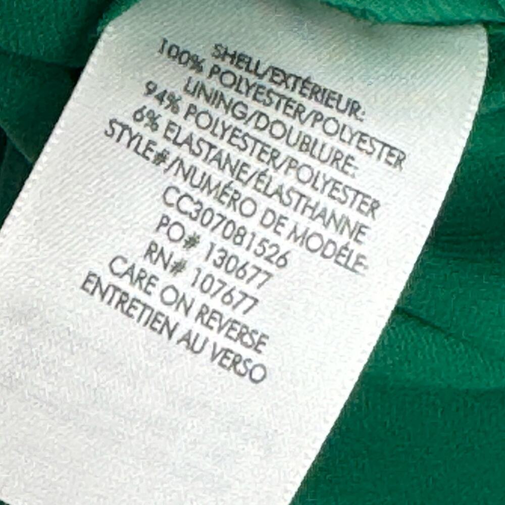 Alice + Olivia Pleated Cut-Out Dress Sleeveless Emerald Green Size 6 NWT - Picture 11 of 15